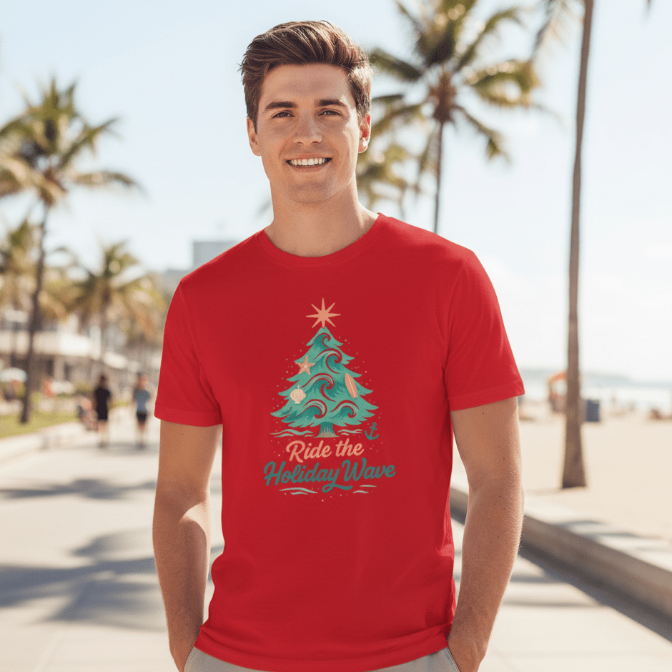 Limited Edition Ride the wave this Christmas Unisex classic T Shirt - Wave Crest Wear