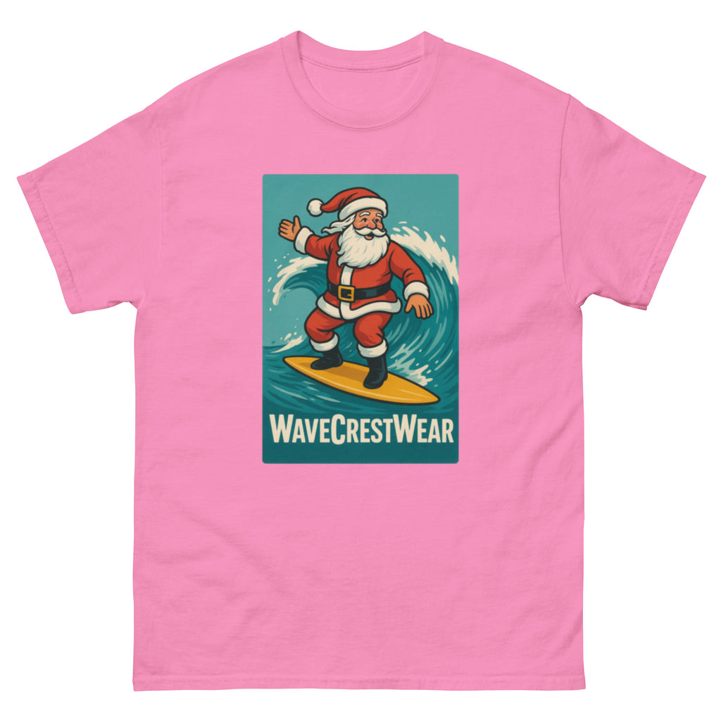 Limited Edition Wavecrest wear Santa on a Surfboard Unisex classic T Shirt - Wave Crest Wear