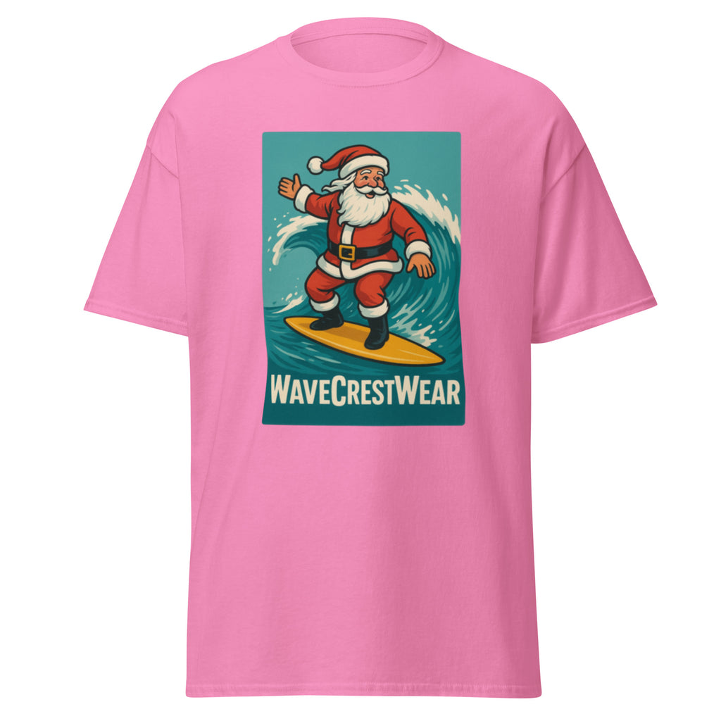 Limited Edition Wavecrest wear Santa on a Surfboard Unisex classic T Shirt - Wave Crest Wear