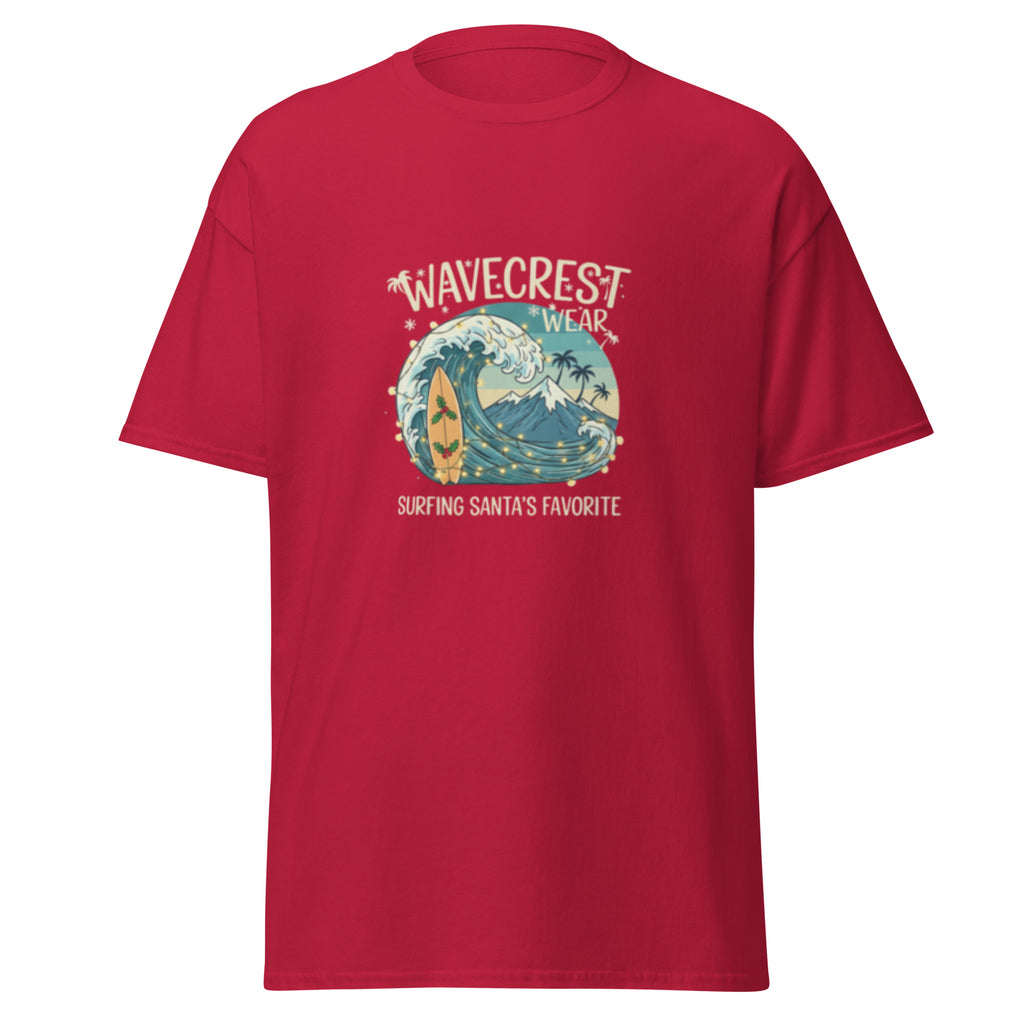 Unisex Christmas Santa surfing Favourite classic T Shirt - Wave Crest Wear