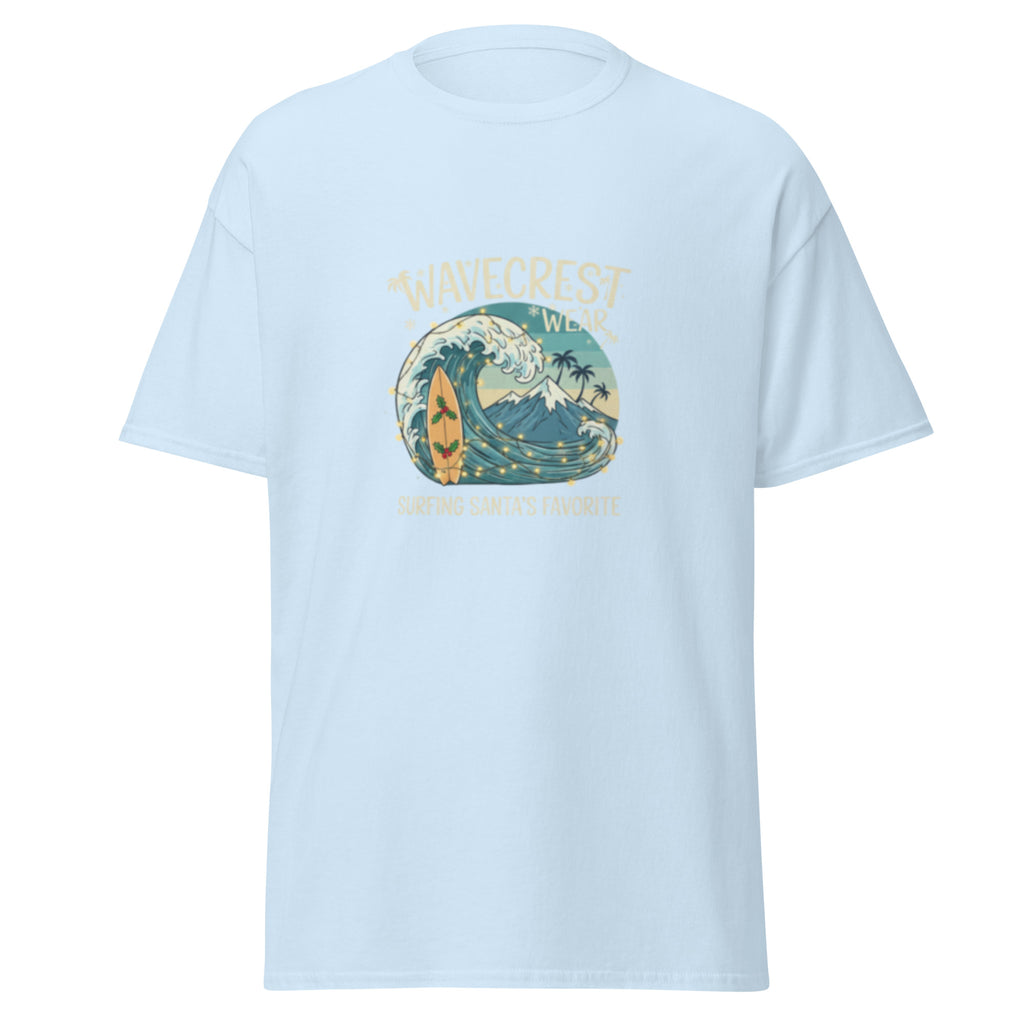 Unisex Christmas Santa surfing Favourite classic T Shirt - Wave Crest Wear