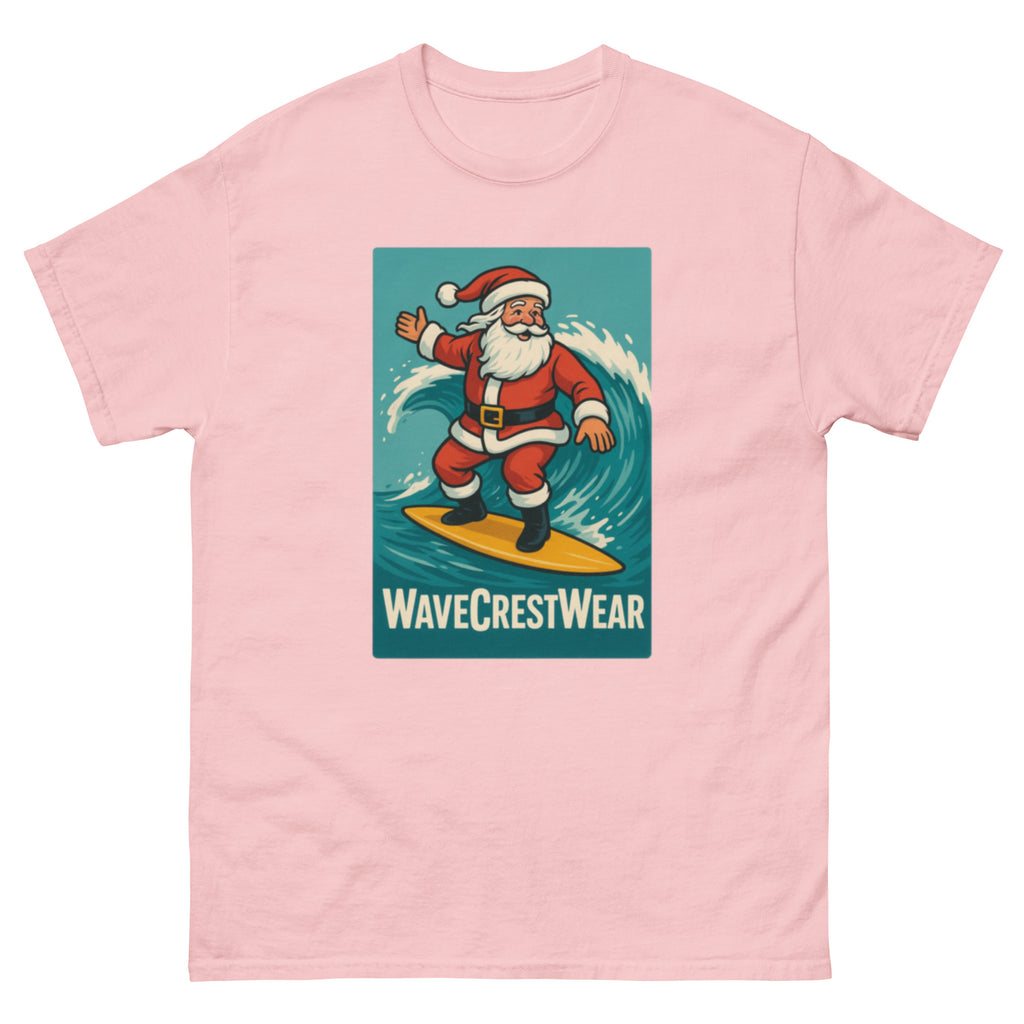 Limited Edition Wavecrest wear Santa on a Surfboard Unisex classic T Shirt - Wave Crest Wear