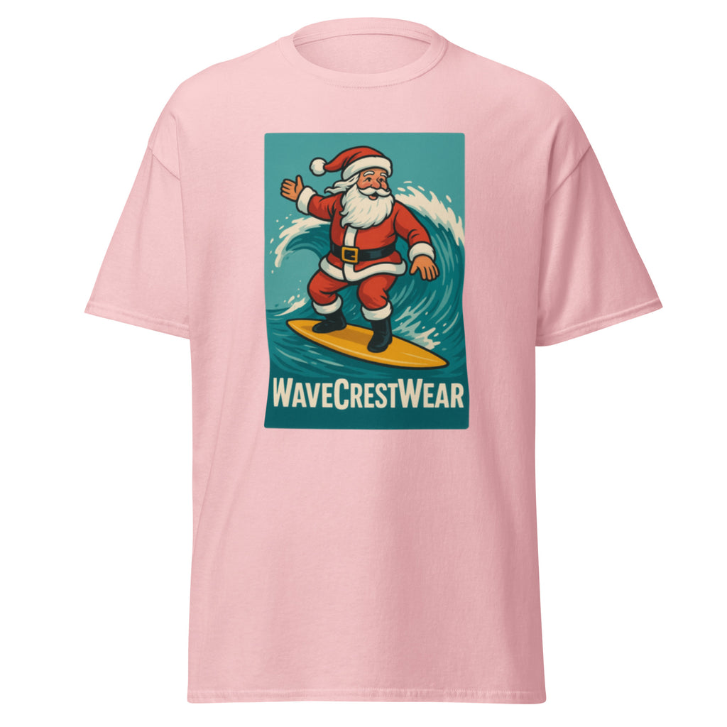 Limited Edition Wavecrest wear Santa on a Surfboard Unisex classic T Shirt - Wave Crest Wear