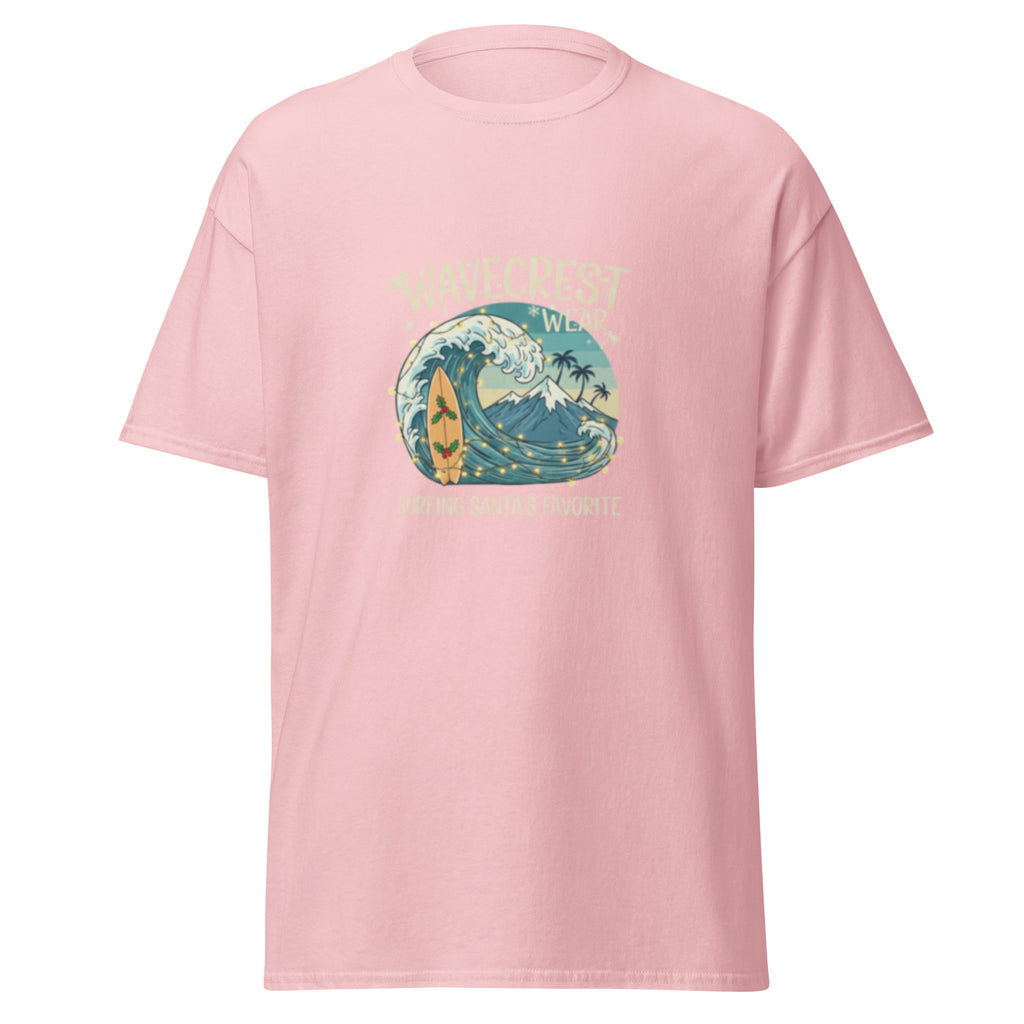 Unisex Christmas Santa surfing Favourite classic T Shirt - Wave Crest Wear