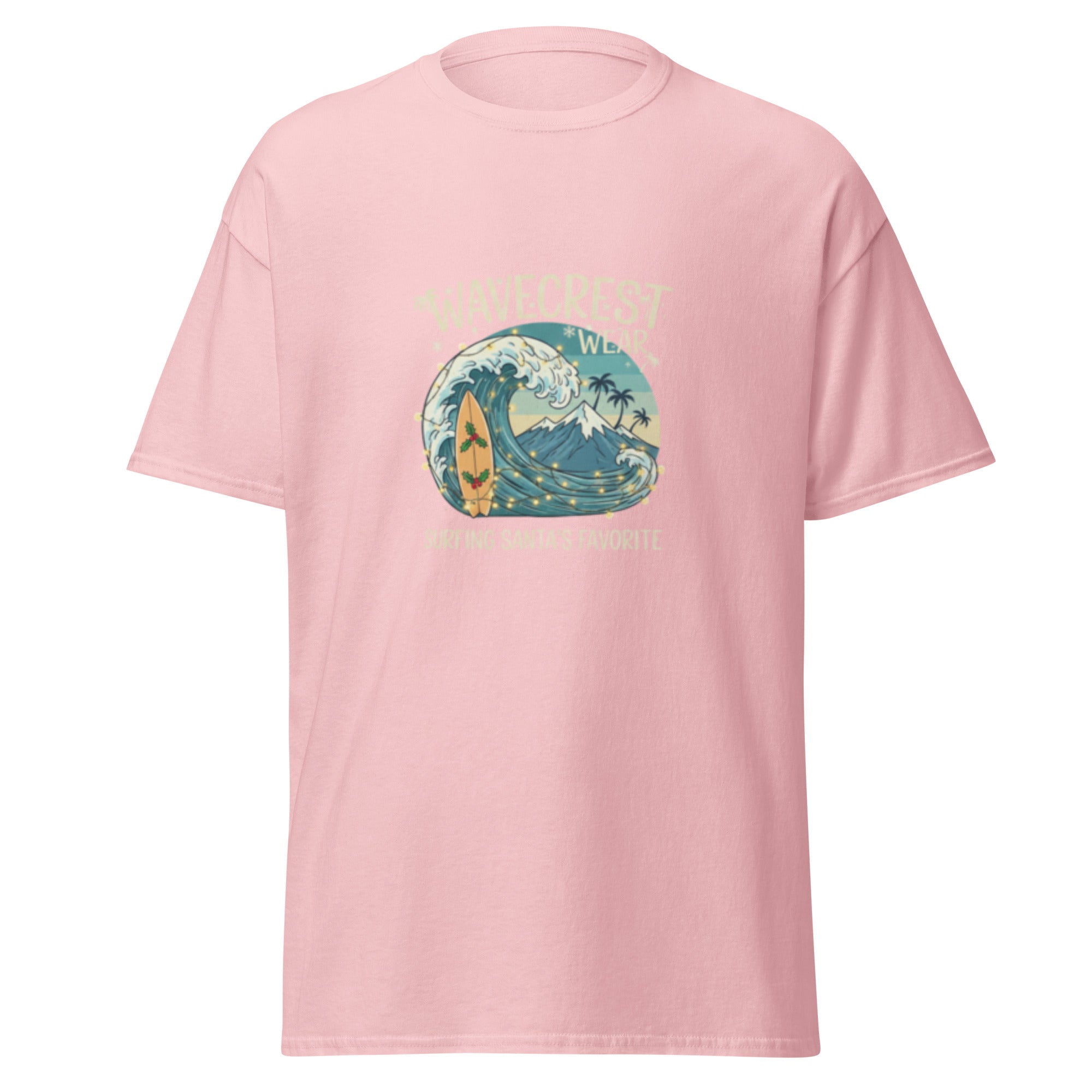 Unisex Christmas Santa surfing Favourite classic T Shirt - Wave Crest Wear