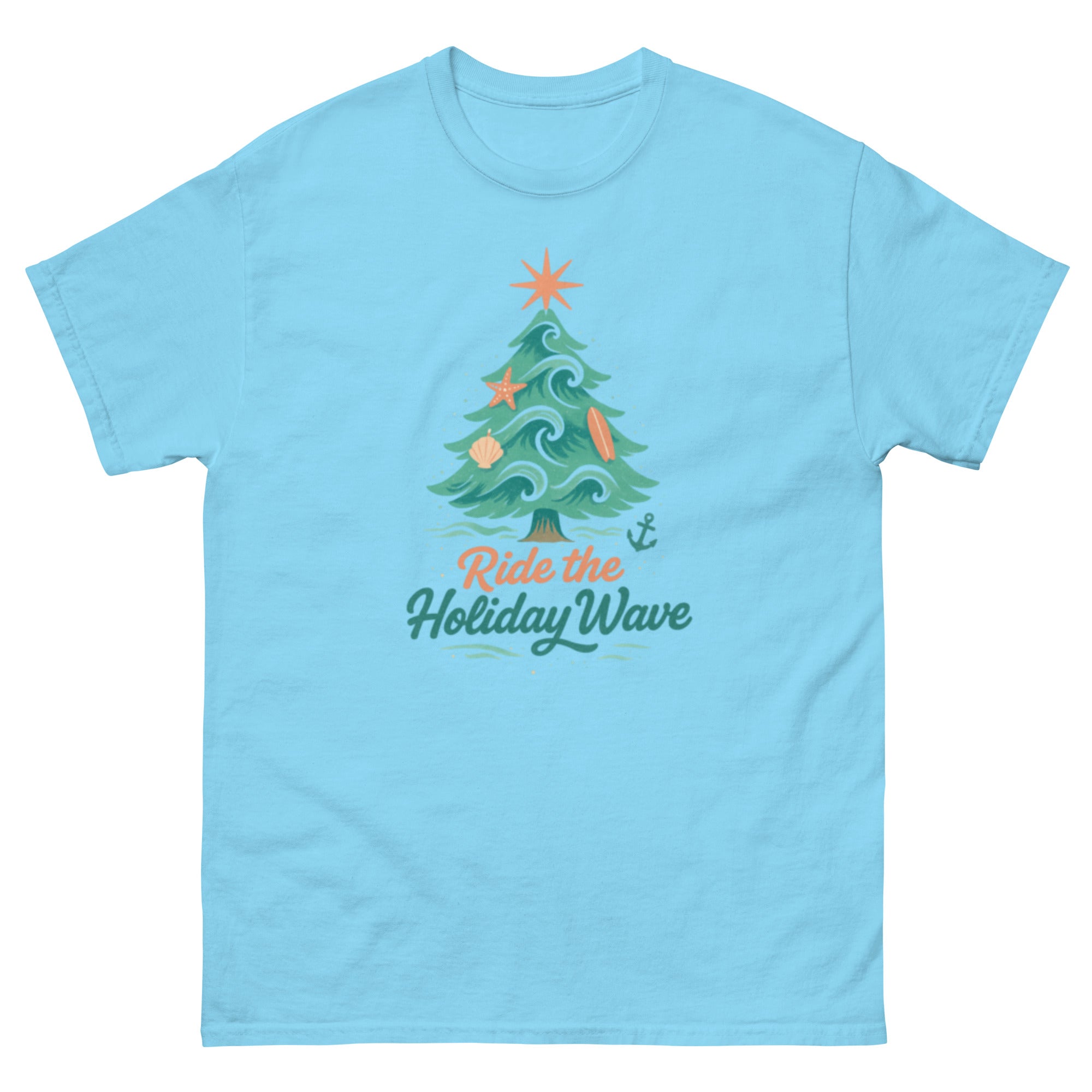Limited Edition Ride the wave this Christmas Unisex classic T Shirt - Wave Crest Wear
