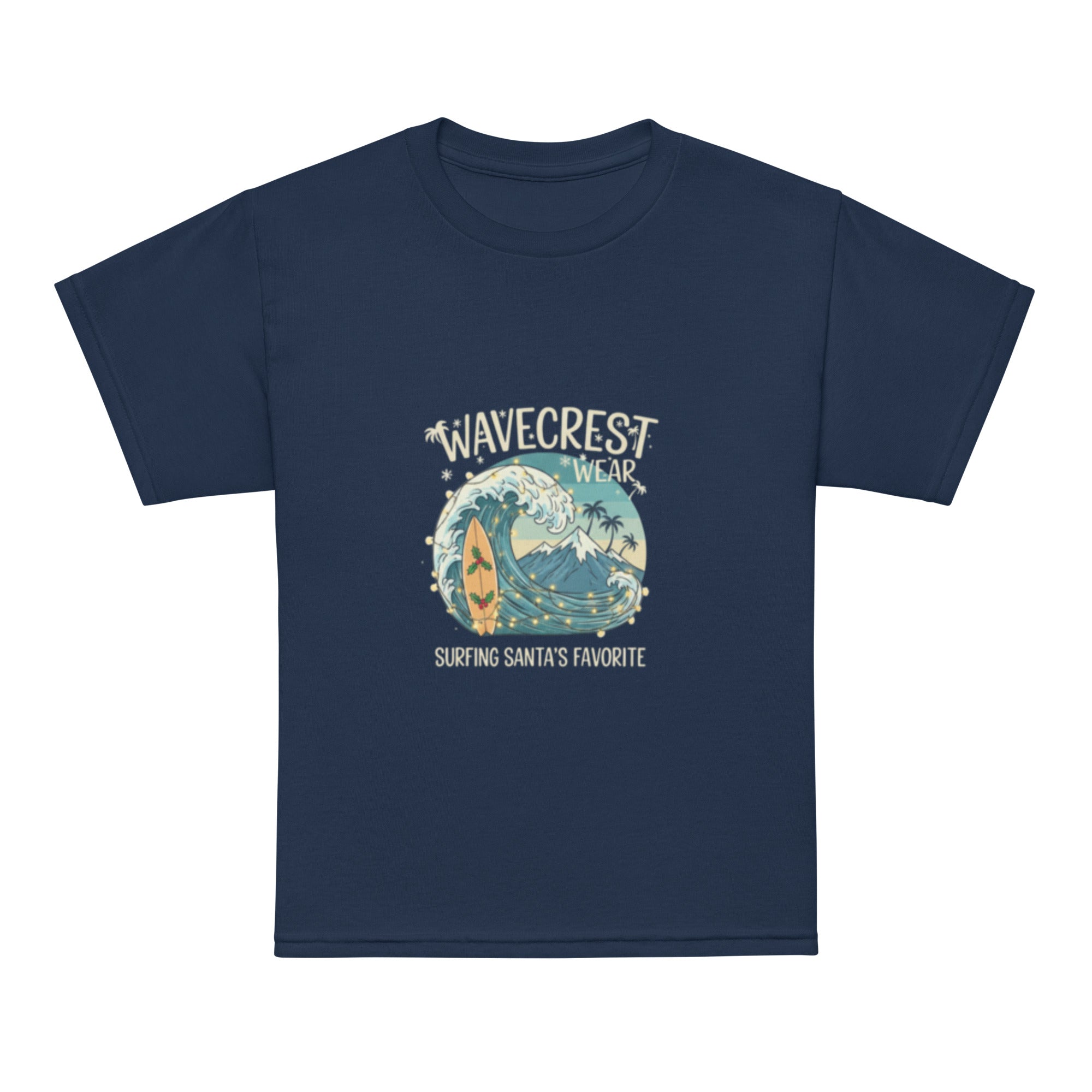 Youth Kids Wavecrest wear christmas santa favourite t-shirt - Wave Crest Wear