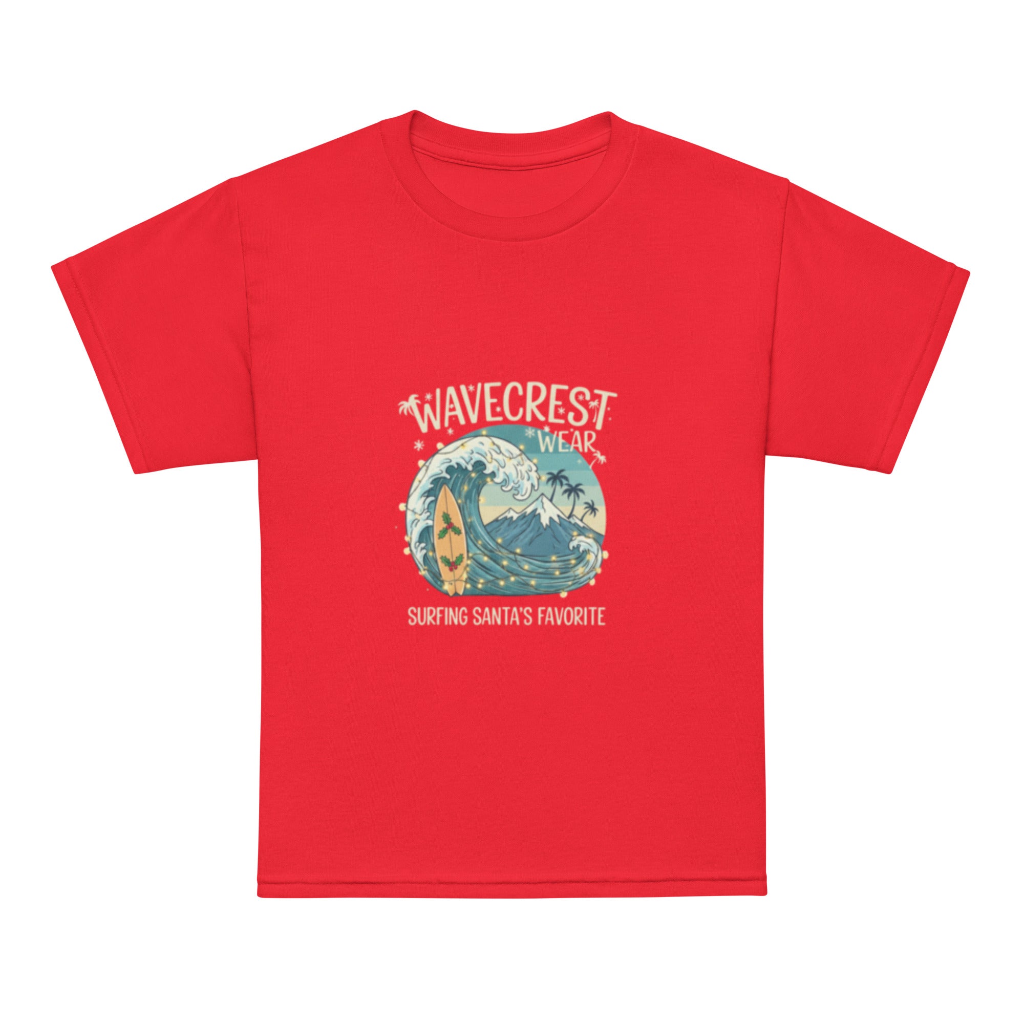 Youth Kids Wavecrest wear christmas santa favourite t-shirt - Wave Crest Wear
