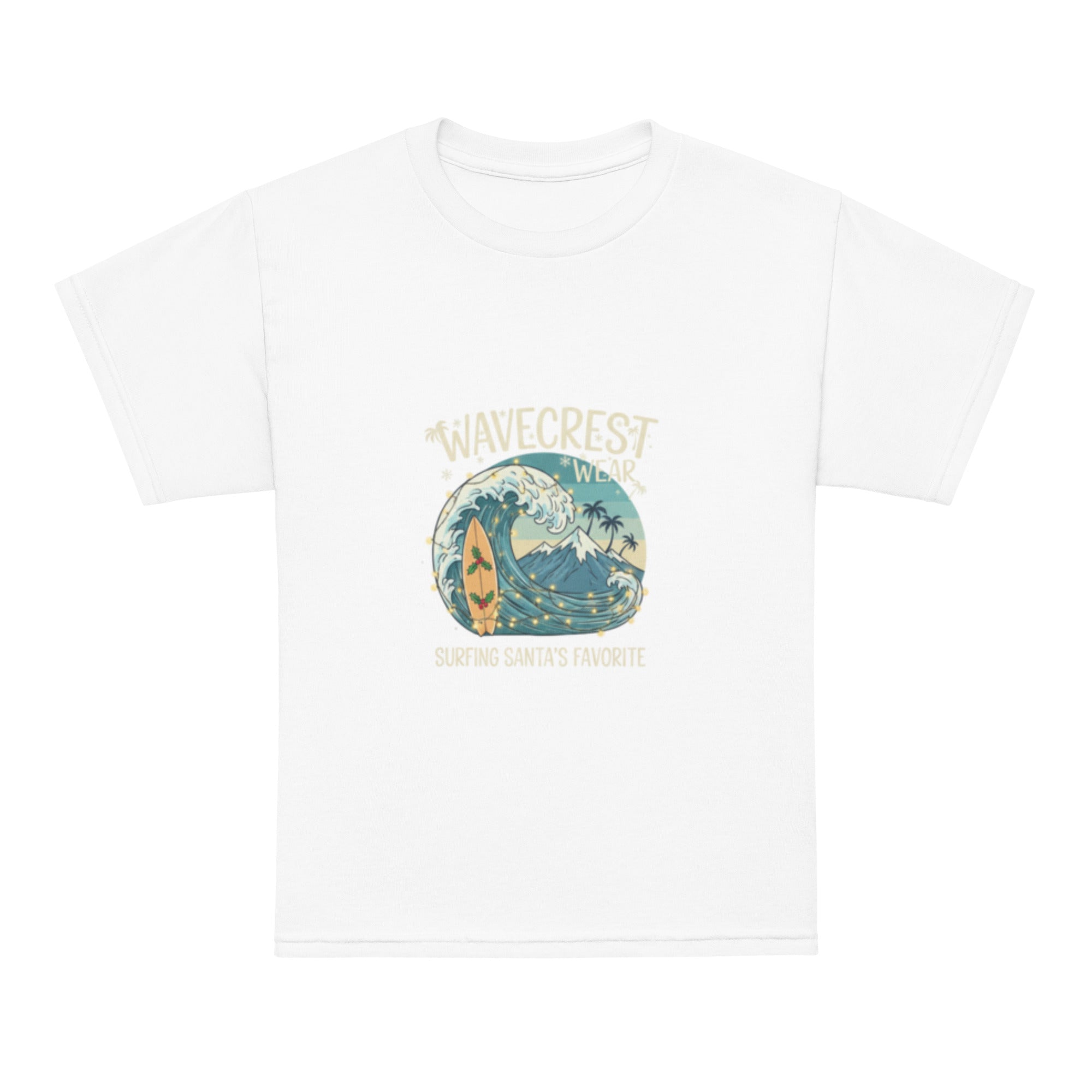 Youth Kids Wavecrest wear christmas santa favourite t-shirt - Wave Crest Wear